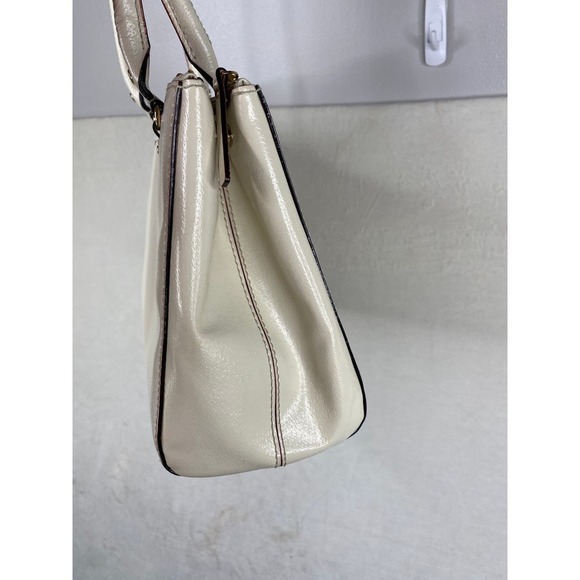 Kate Spade Ivory Leather Wellesley Quinn Tote Gold Tone Coastalcore Minimalist - Picture 8 of 10